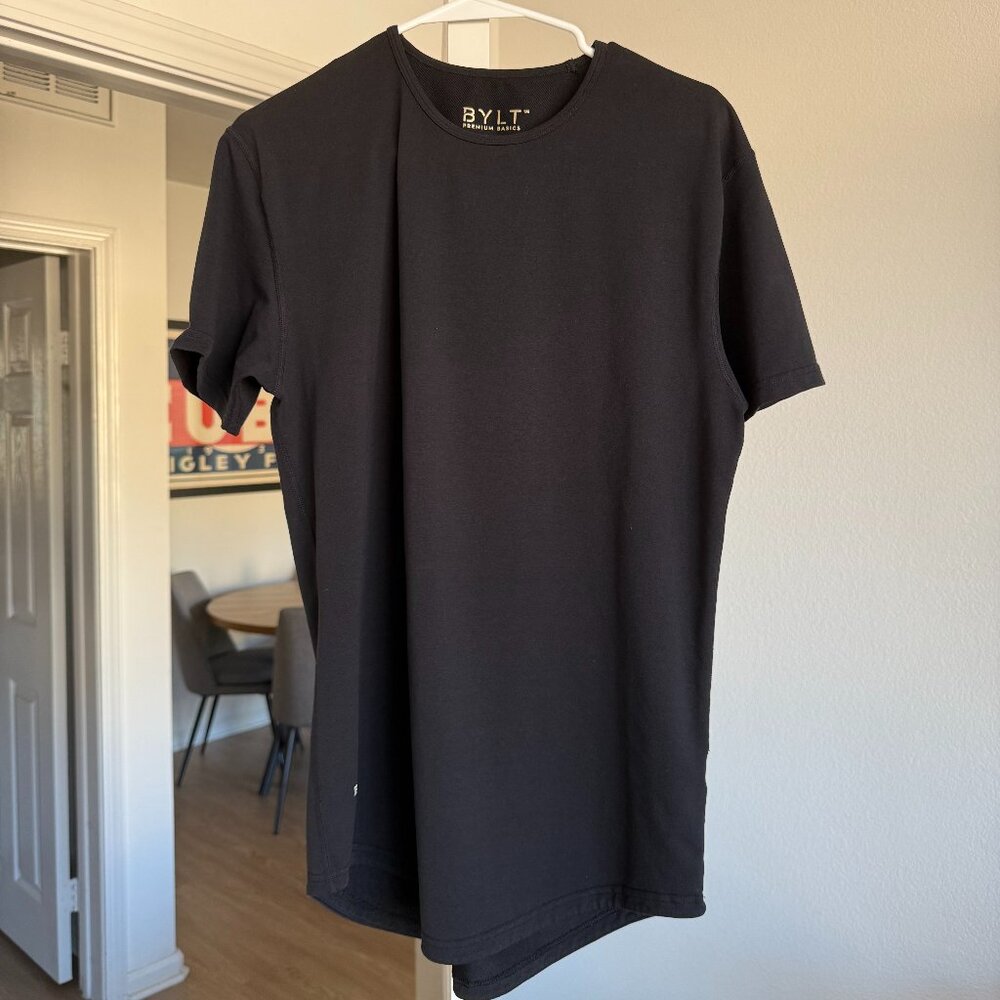 BYLT Lux Drop Cut Short Sleeve Shirt Black Medium